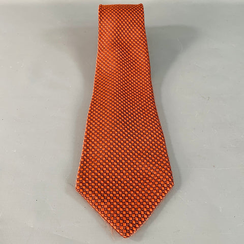 TOM FORD One Size Black Brick Checkered Silk Tie