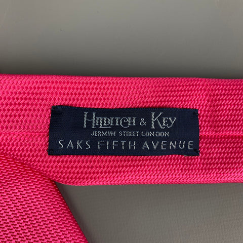 HILDITCH & KEY Pink Woven Silk Tie