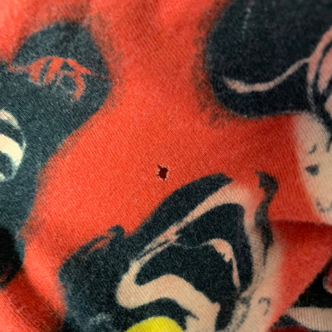 JOHN GALLIANO Size S Red Multi Color Graphic Cotton Blend Crew Neck T Shirt