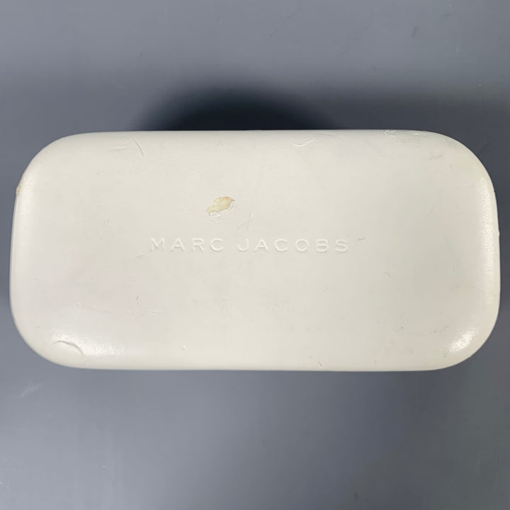 MARC JACOBS Black Silver Signature Print Acetate Sunglasses