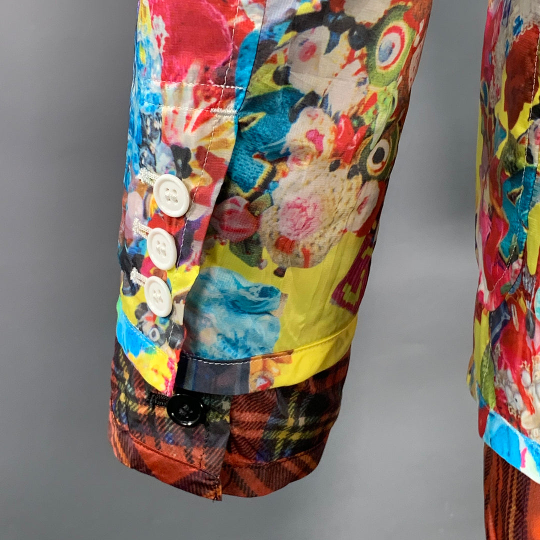 COMME des GARCONS HOMME PLUS SS14 Size S Multi Color Polyester Layered Notch Lapel Jacket