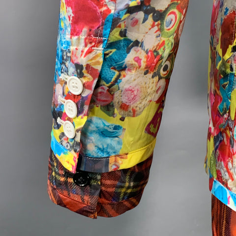 COMME des GARCONS HOMME PLUS SS14 Size S Multi Color Polyester Layered Notch Lapel Jacket
