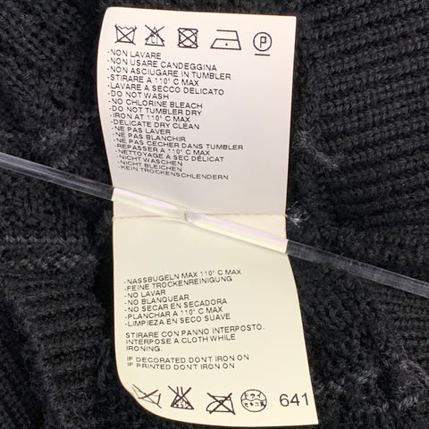 MARC JACOBS Cardigan boutonné en maille de laine et coton noir Taille M