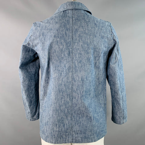 VETRA Size 44 Blue Heather Cotton Chore Jacket