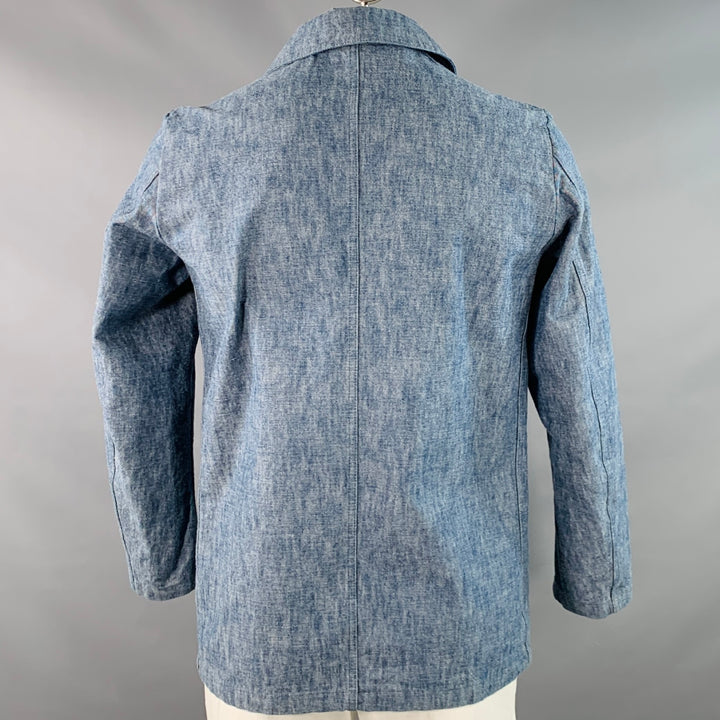 VETRA Size 44 Blue Heather Cotton Chore Jacket