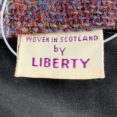 LIBERTY OF LONDON Blue Multi-Color Diagonal Stripe Wool Woven Tie
