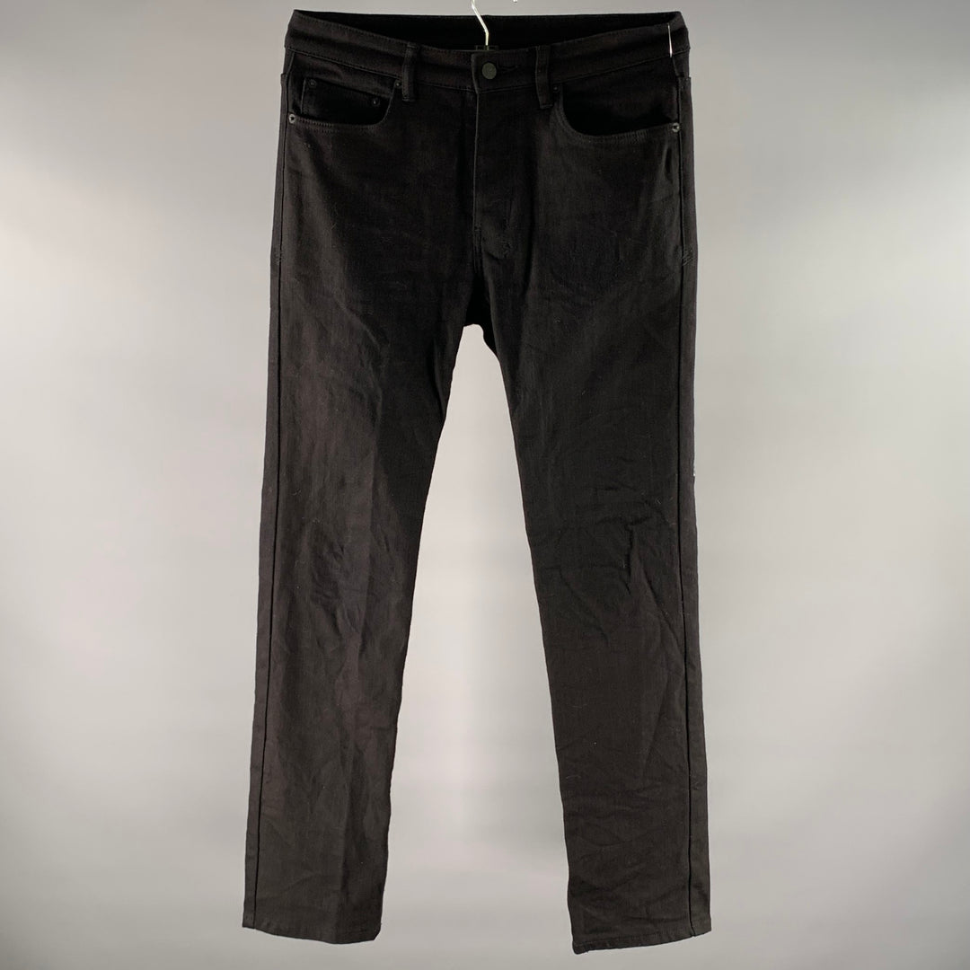 KSUBI Size 31 Black Cotton Slim Fit Pants