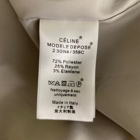 CELINE Size S Tan Polyester Blazer Jacket Indoor Blazer
