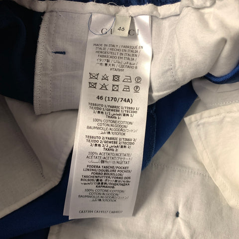 GUCCI Size 32 Blue Cobalt Cotton Track Pant Casual Pants