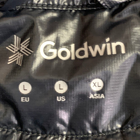 GOLDWIN Size L Black Quilted Nylon Zip Up Puffer Jacket