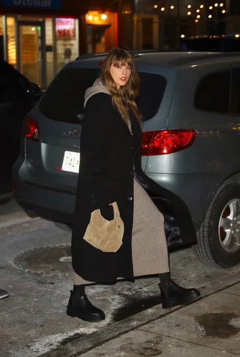 THE ROW Size M/L Ieva Heather Beige Cashmere Knit Hooded Maxi Dress