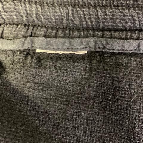 BARENA Size XL Grey Gunmetal Textured Drawstring Casual Pants