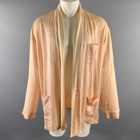 HAIDER ACKERMANN Size L Pink Floral Cupro Rayon Robe