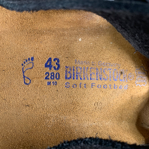 BIRKENSTOCK Size 10 Black Suede Buckle Sandals