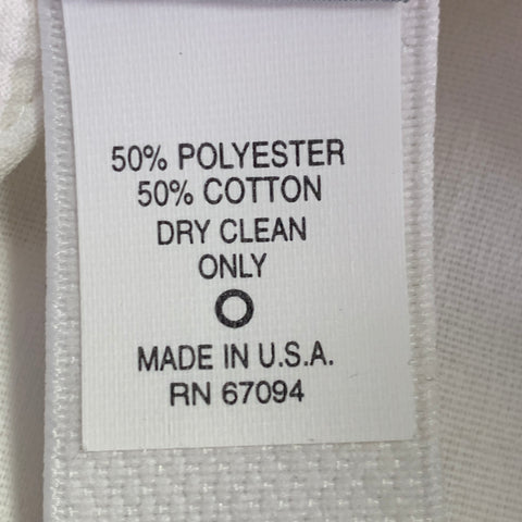 VINTAGE Size M Cream Pique Polyester Cotton Tuxedo Vest