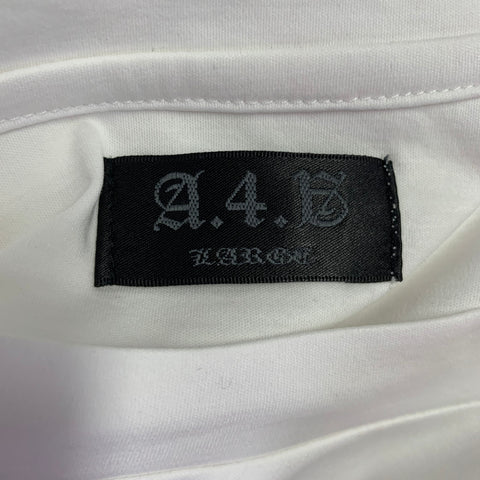A.4.B Size L White Cotton Blend Oversized T-Shirt