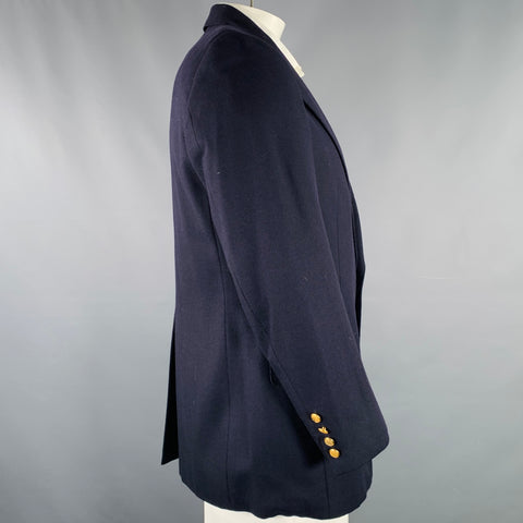 Veste de sport Aquascutum en laine bleu marine, simple boutonnage, taille 42