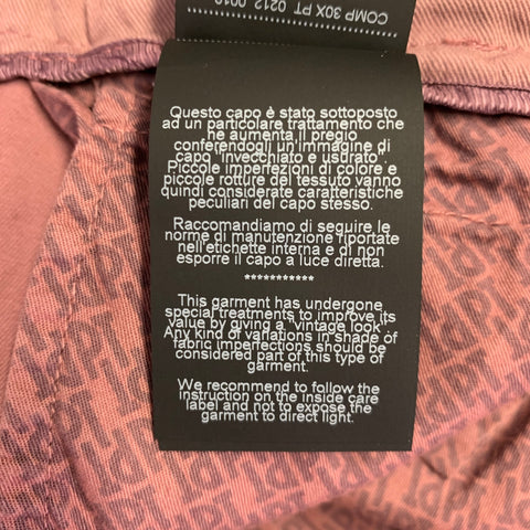 PT TORINO Size 34 Pink Rose Cotton Blend Pleated Dress Pants