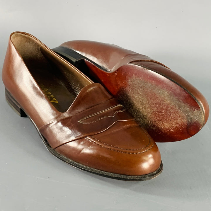 BALLY Size 8 Brown Penny Loafers