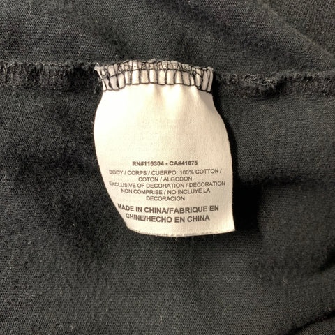 CONVERSE Size XL Black Solid Cotton Oversized T shirt