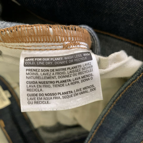 LEVI'S Size 31 Navy Tan Cotton Straight Jeans