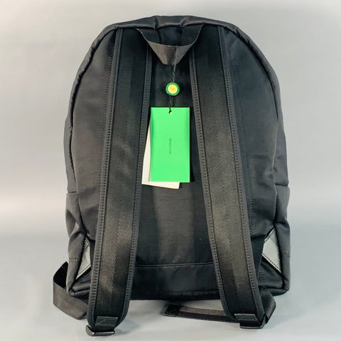KENZO Black Blue Embroidered Logo Nylon Backpack Bag