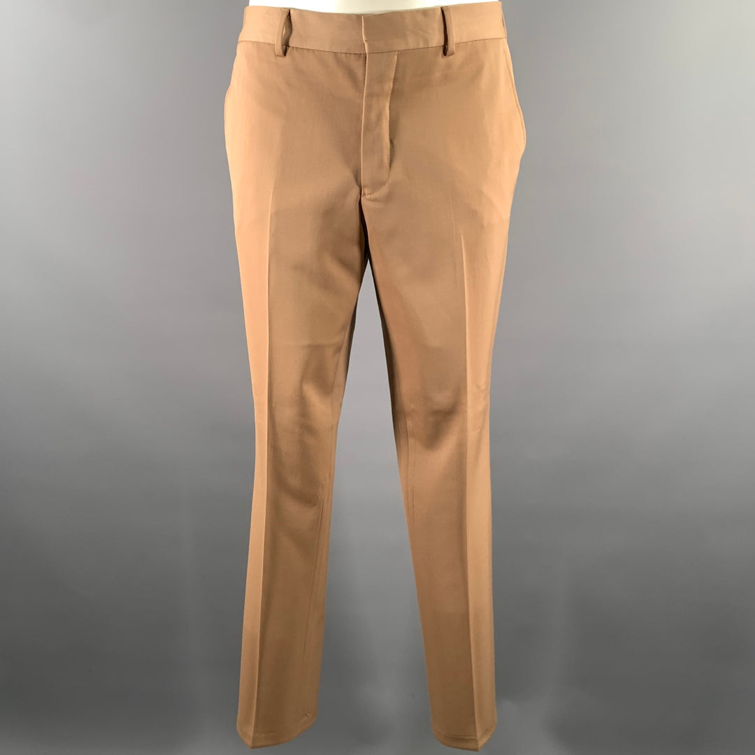 H & M MARGIELA Size 40 Camel Wool Notch Lapel Suit