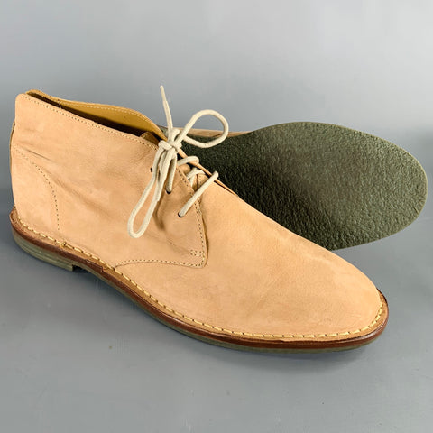 COLE HAAN Size 9.5 Tan Suede Lace-Up Chukka Ankle Boots