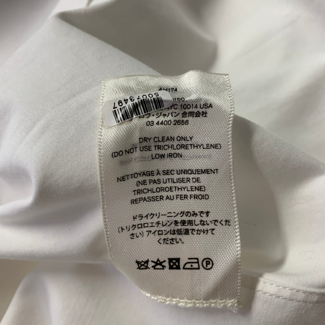 THE ROW Size 10 White Cotton Elastane Shirt