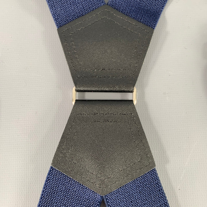 VINTAGE Navy Black Elastic Suspenders