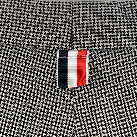 THOM BROWNE Size 38 Regular White Black Houndstooth Wool 3 Button Suit