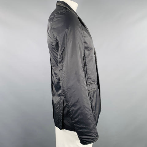 UNDERCOVER Size XL Black Grey Contrast Trim Nylon Blazer Jacket