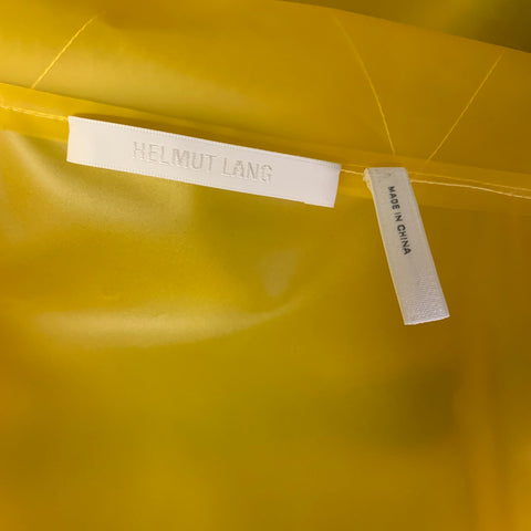 HELMUT LANG Size XXL Yellow Polyurethane Raincoat Jacket