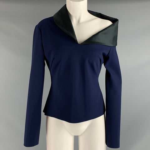 GRETA CONSTANTINE Taille M Blouse Tissus Mélangés Eastane Polyamide Noir Marine