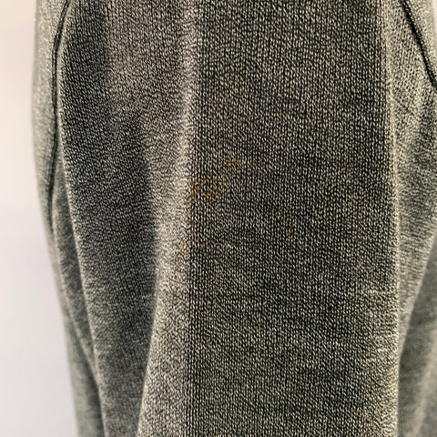 ERMENEGILDO ZEGNA Size L Dark Grey Heather Cotton Scoop Neck Pullover