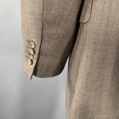 ERMENEGILDO ZEGNA Size 48 Regular Brown Wool Notch Lapel Suit