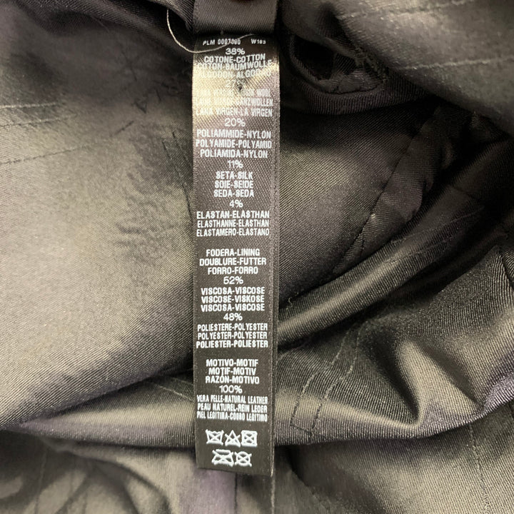 LA PERLA Size M Grey Black White Tweed Cotton Blend Coat