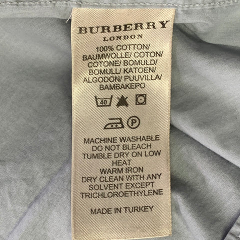 BURBERRY LONDON Size XL Light Blue Cotton Hidden Buttons Long Sleeve Shirt