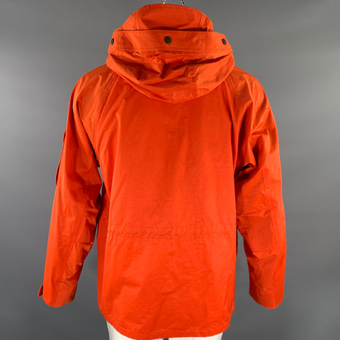 RAG & BONE Size L Orange Cotton Polyester Parka Jacket