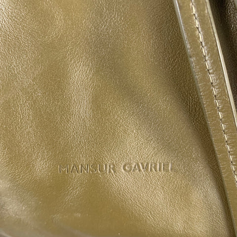 MANSUR GAVRIEL Olive Contrast Stitch Leather Backpack Bags