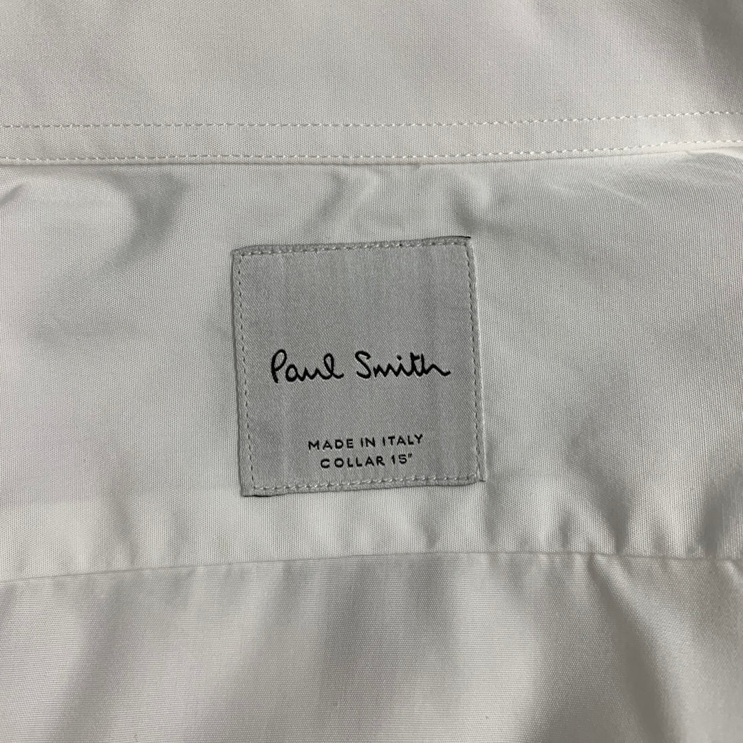 PAUL SMITH Size S White Cotton Blend Long Sleeve Shirt