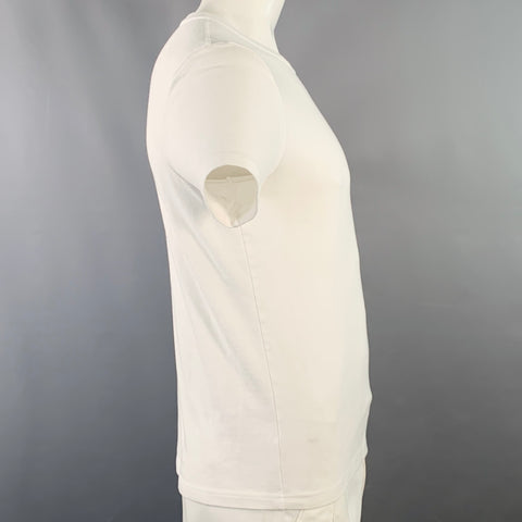 TOM FORD Size L White Cotton Blend Classic Fit Crew Neck T-shirt