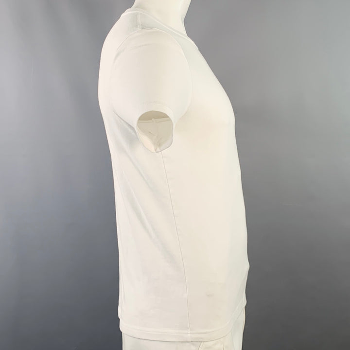 TOM FORD Size L White Cotton Blend Classic Fit Crew Neck T-shirt