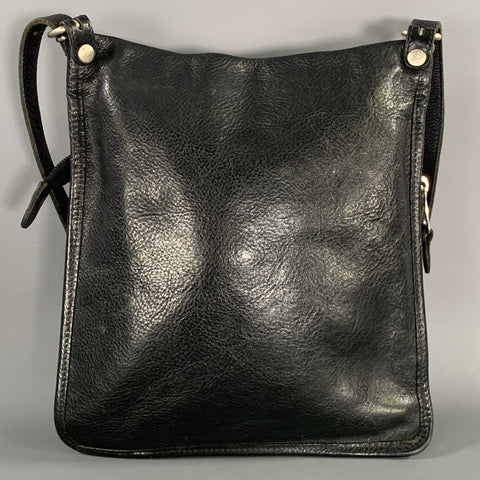 IL BISONTE Black Cowhide Leather Cross Body Handbag & Leather Goods