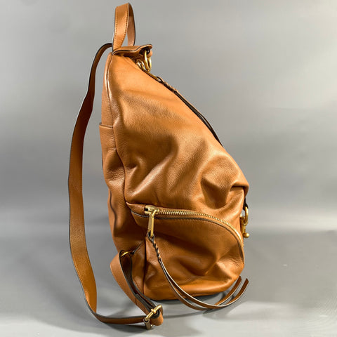 REBECCA MINKOFF Brown Leather Backpack