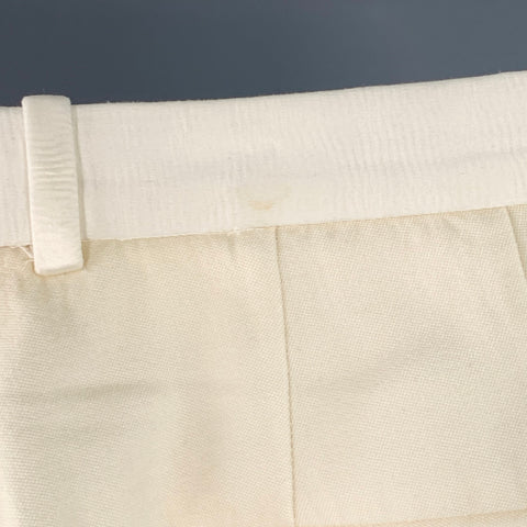 GIVENCHY Size 36 Beige Wool Pleated Wide Leg Dress Pants