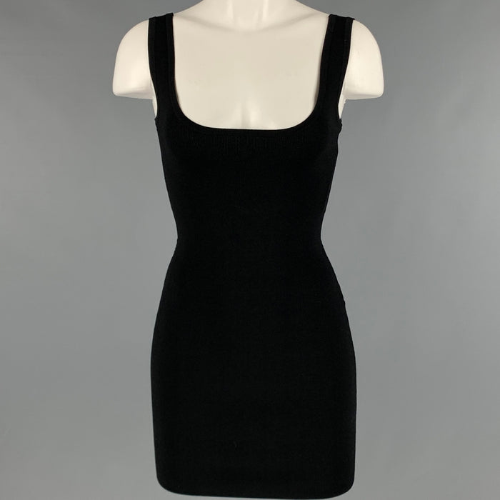 CALVIN KLEIN Size XS Black Jersey Tank Bodycon Mini Dress