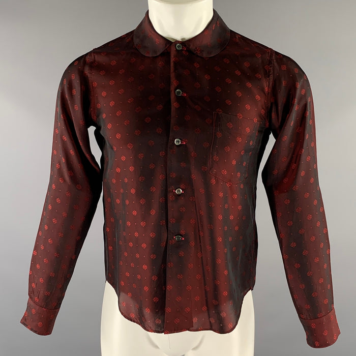 COMME des GARCONS Size XS Burgundy Red 11-B016 Cupra Long Sleeve Shirt