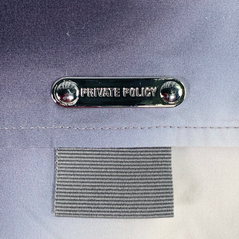 PRIVATE POLICY Size L Grey White Ombre Cotton Patch Pockets Long Sleeve Shirt