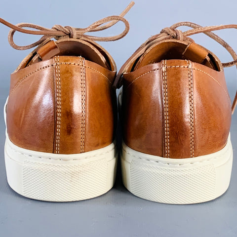 BUTTERO Size 8 Brown Leather Low Top Sneakers